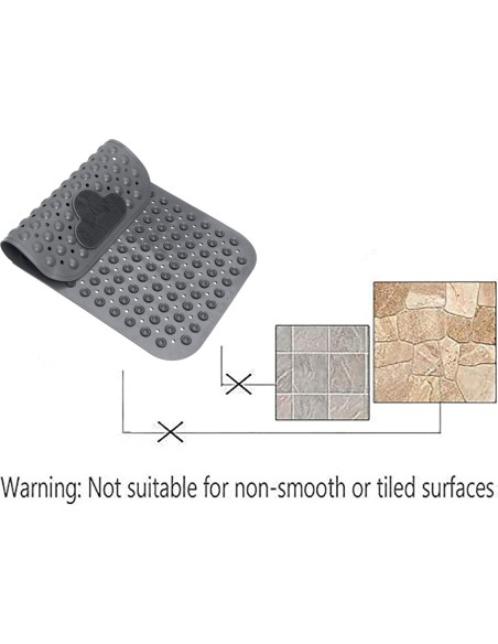 Alfombrilla Antideslizante para Baño Mantto 71x41cm Gris Alfombrilla Antideslizante para Baño Mantto 71x41cm Gris