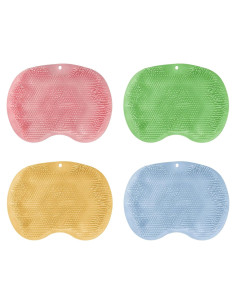 Juego de 4 alfombrillas de baño Cubicozy antideslizantes