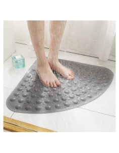 Alfombrilla de Baño Antideslizante Eanpet 53x53 cm Gris