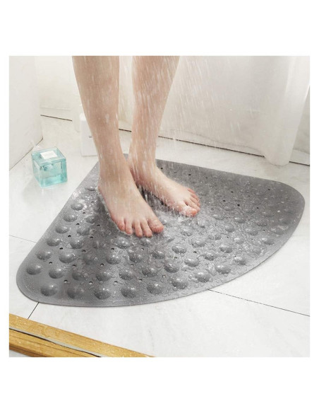 Alfombrilla de Baño Antideslizante Eanpet 53x53 cm Gris