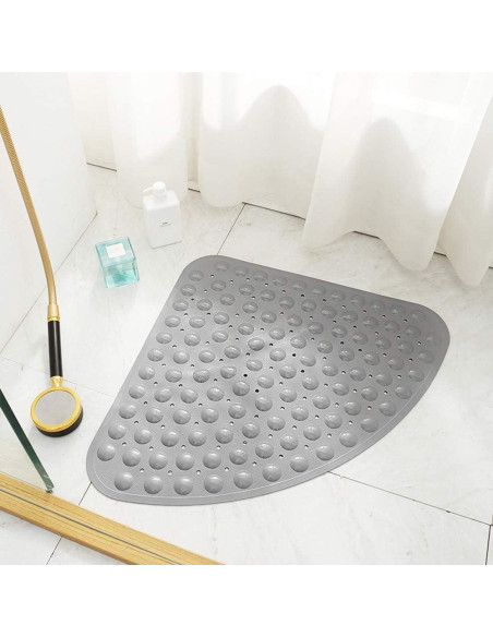 Alfombrilla de Baño Antideslizante Eanpet 53x53 cm Gris