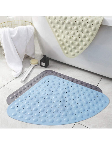 Alfombrilla de Baño Antideslizante Eanpet 53x53 cm Gris