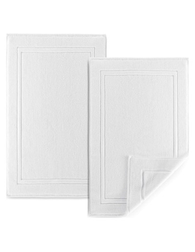 Juego de Toallas de Baño Alibi 2 Piezas Algodón Blanco 22x34cm