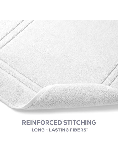 Juego de Toallas de Baño Alibi 2 Piezas Algodón Blanco 22x34cm