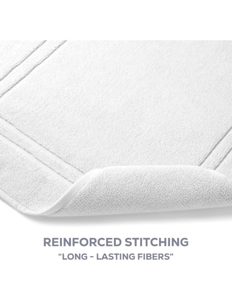 Juego de Toallas de Baño Alibi 2 Piezas Algodón Blanco 22x34cm