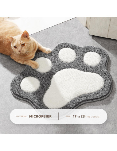 Alfombra de Baño Antideslizante Molesun Gris 43x58 cm