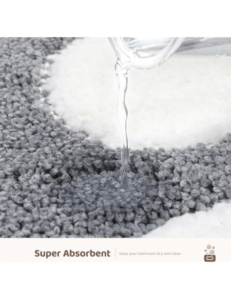 Alfombra de Baño Antideslizante Molesun Gris 43x58 cm