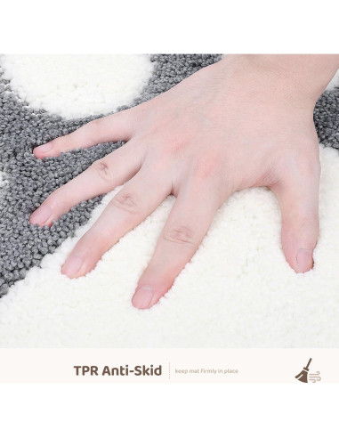 Alfombra de Baño Antideslizante Molesun Gris 43x58 cm