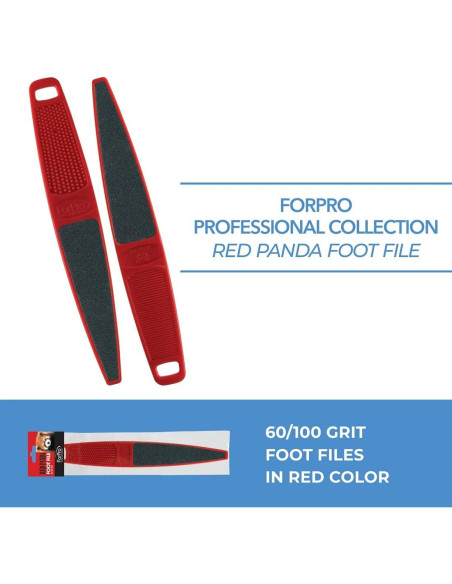 Lima de pies ForPro Red Panda 60/100 grano 26.67 cm