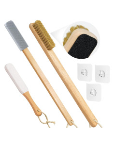 Juego de Cepillos de Limpieza ELFRhino - Ducha y Pies Gris