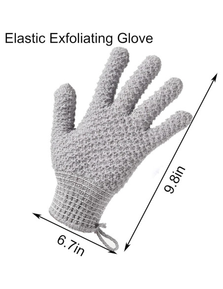 Guantes Exfoliantes para Baño Cleedy - 4 Pcs, Nylon Texturizado