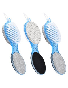 Set 3 Pcs Cepillo de Pie 4 en 1 QIYUDA - Limpiador y Pedicura
