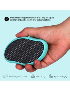 Lima de vidrio para pies Leeshine - Removedor de callos 10.9x7.1cm 2