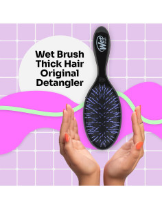 Cepillo Desenredante Wet Brush para Cabello Grueso Negro 2