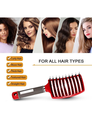 Cepillo Desenredante Mágico Voremy Curvado Ventilado 24.9cm