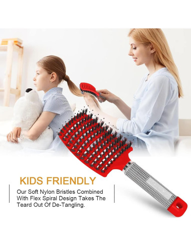 Cepillo Desenredante Mágico Voremy Curvado Ventilado 24.9cm