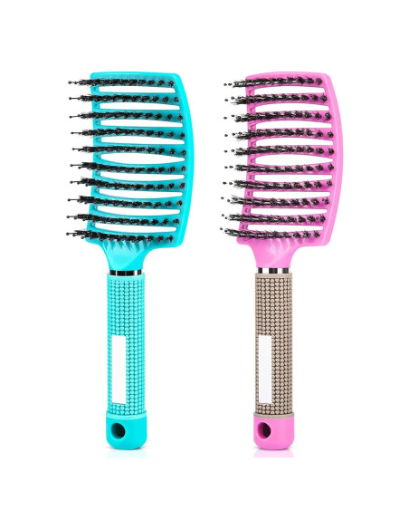 Cepillo Desenredante Mokasakiso para Cabello Rizado y Seco