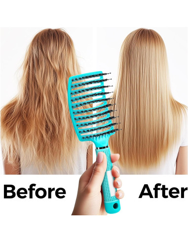 Cepillo Desenredante Mokasakiso para Cabello Rizado y Seco