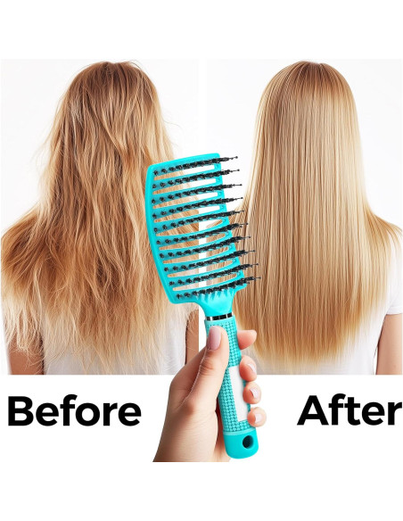 Cepillo Desenredante Mokasakiso para Cabello Rizado y Seco