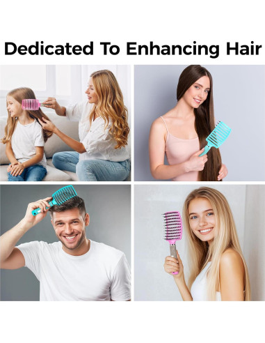 Cepillo Desenredante Mokasakiso para Cabello Rizado y Seco