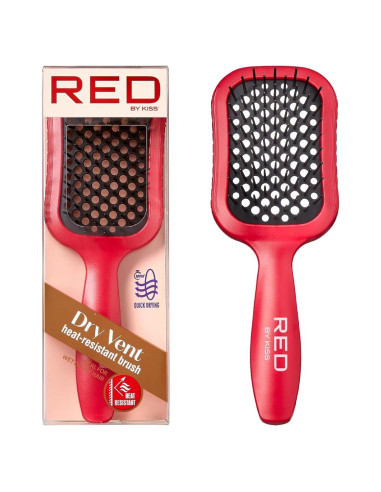 Cepillo Desenredante Ventilado RED by Kiss para Cabello Húmedo
