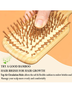 Cepillo de Bambú Adevwair para Crecimiento del Cabello 24.89cm 2