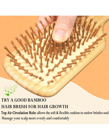 Cepillo de Bambú Adevwair para Crecimiento del Cabello 24.89cm