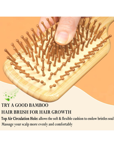 Cepillo de Bambú Adevwair para Crecimiento del Cabello 24.89cm