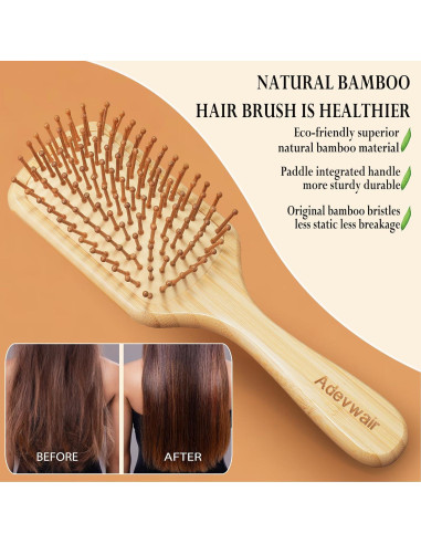 Cepillo de Bambú Adevwair para Crecimiento del Cabello 24.89cm