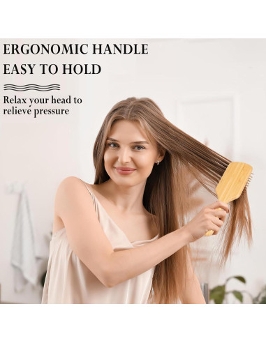 Cepillo de Bambú Adevwair para Crecimiento del Cabello 24.89cm