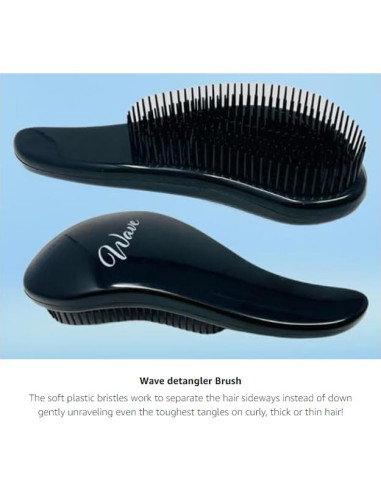 Cepillo Desenredante G.B.S Wave Negro - Paquete de 2