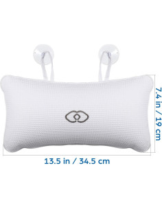 Almohada de Baño HEALLILY con Ventosas y Funda Transpirable 36x16 cm 2