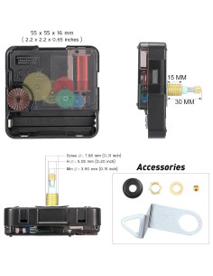 Mecanismo de Reloj Jadive 30 mm con Manecillas de Madera 2