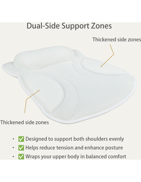 Almohada de Baño EULAXLAB 2025 con Soporte Doble y Antideslizante