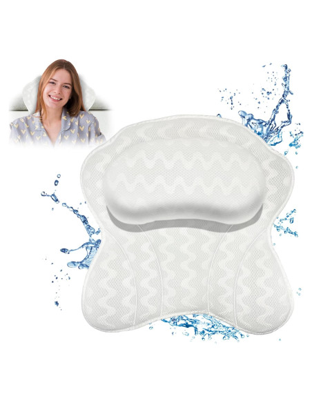 Almohada de Baño Spa Djblvvs Ergonómica 43x43 cm con Ventosas Almohada de Baño Spa Djblvvs Ergonómica 43x43 cm con Ventosas