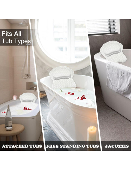 Almohada de Baño Spa Djblvvs Ergonómica 43x43 cm con Ventosas Almohada de Baño Spa Djblvvs Ergonómica 43x43 cm con Ventosas