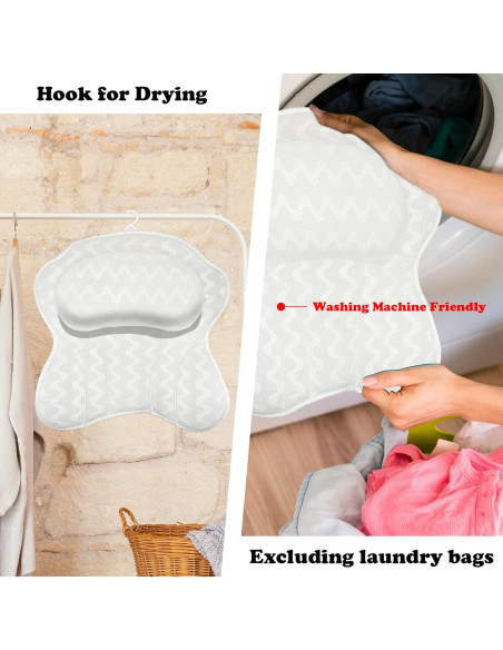 Almohada de Baño Spa Djblvvs Ergonómica 43x43 cm con Ventosas Almohada de Baño Spa Djblvvs Ergonómica 43x43 cm con Ventosas