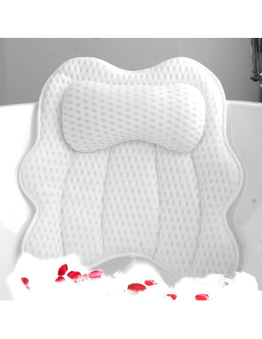 Almohada de Baño Joeyset de Malla 4D Antideslizante - Blanco