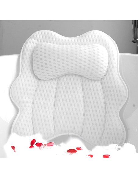 Almohada de Baño Joeyset de Malla 4D Antideslizante - Blanco