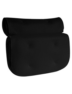 Almohada de Baño Empava Negra con Soporte Ergonómico