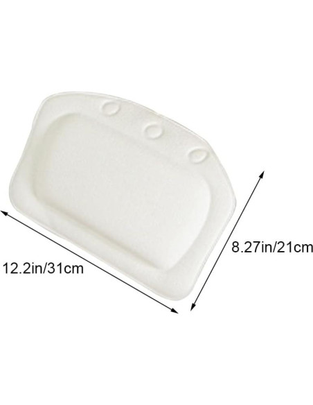 Almohada de Baño wiiAiloo con Ventosas - Espuma PVC Impermeable
