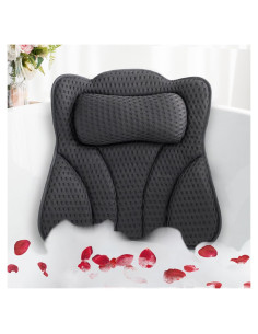 Almohada de Baño Joeyset 4D Gris - Soporte para Cuello y Espalda