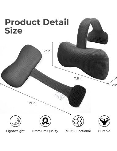 Almohada para Jacuzzi Vanstormy Gris - Soporte Cuello y Cabeza