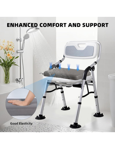 Cojín para Asiento de Ducha Fasjloctavty 40x30cm Antideslizante