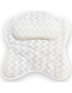 Almohada de Baño SIGGCAT Blanca con Ventosas Antideslizantes 2