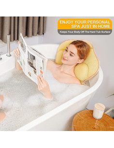Almohada de Baño Ergonómica Pesipers 61.7x22.8 cm Dorado 2