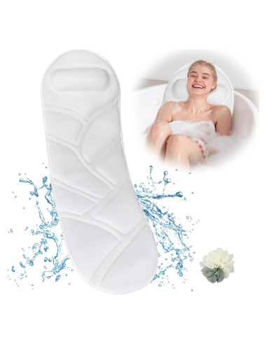 Almohada de Baño OIOJINU 127x43 cm Malla 5D con Ventosas