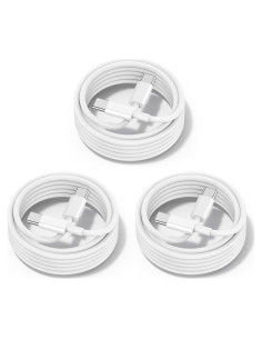 Cable USB C a USB C 60W 3Pack 1.8m Carga Rápida Blancos