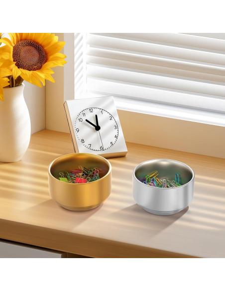 Soporte para Clips de Papel CLTIKACK Dorado 9x9x6 cm