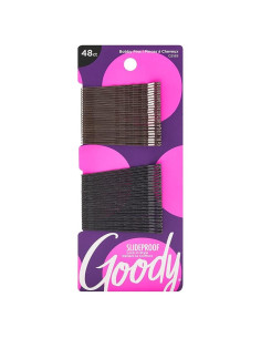 Pinzas de Pelo Antideslizantes Goody - 48 Unidades Negras